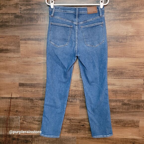Madewell Jeans 28 Stovepipe High Rise Manchester Wash AN335 Tummy Control - Picture 2 of 13